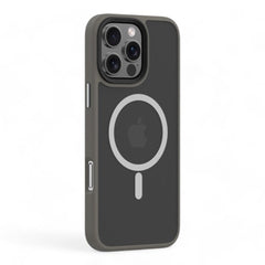 Estuche devia magsafe iphone 16 plus pino series magnetic shockproof case color gris oscuro - TOP MOVIL