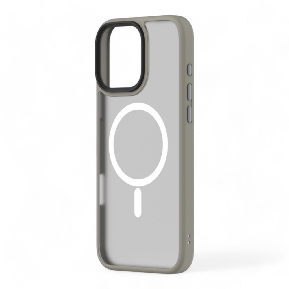 Estuche devia magsafe iphone 16 plus pino series magnetic shockproof case color gris oscuro - TOP MOVIL