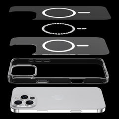 Estuche devia magsafe iphone 16 plus pure clear magnetic shockproof case color transparente - TOP MOVIL