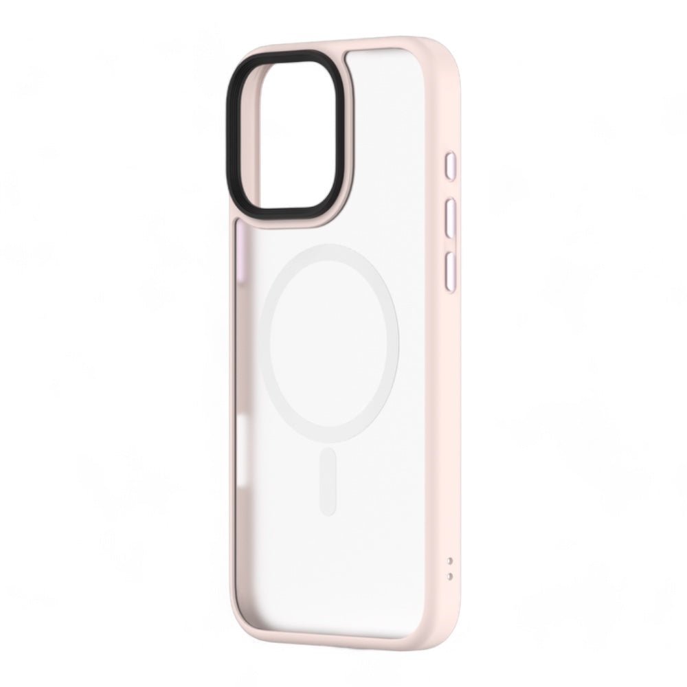 Estuche devia magsafe iphone 16 pro pino series magnetic shockproof case color fucsia - TOP MOVIL