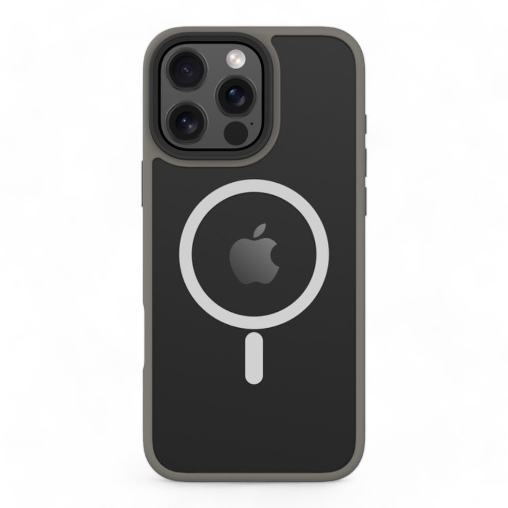 Estuche devia magsafe iphone 16 pro pino series magnetic shockproof case color gris oscuro - TOP MOVIL