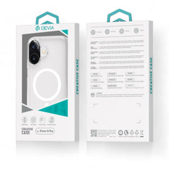 Estuche devia magsafe iphone 16 pure clear magnetic shockproof case color transparente - TOP MOVIL