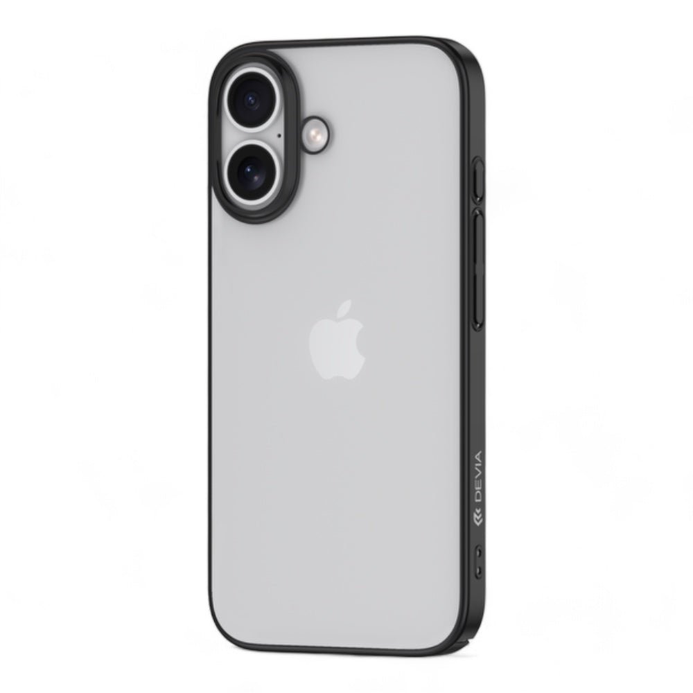 Estuche devia skin iphone 16 glimmer series case(pc) color negro - TOP MOVIL