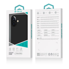 Estuche devia skin iphone 16 plus nature series silicone magnetic case color gris oscuro - TOP MOVIL
