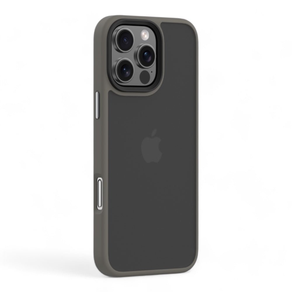 Estuche devia skin iphone 16 pro pino series shockproof case color gris oscuro - TOP MOVIL