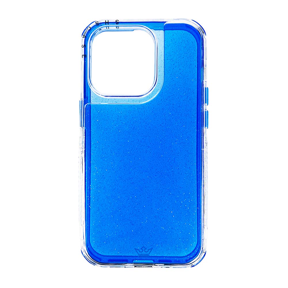 Estuche El Rey Glitter Iphone 14 Defender Color Azul - TOP MOVIL