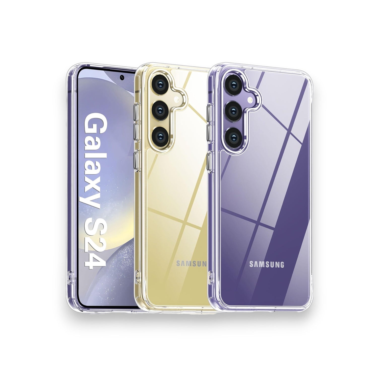 Estuche el rey hard case samsung s24 color transparente - TOP MOVIL