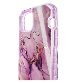 Estuche El Rey Marble Iphone 13 Pro Max Defender Color Morado - TOP MOVIL