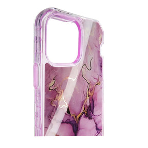 Estuche El Rey Marble Iphone 13 Pro Max Defender Color Morado - TOP MOVIL