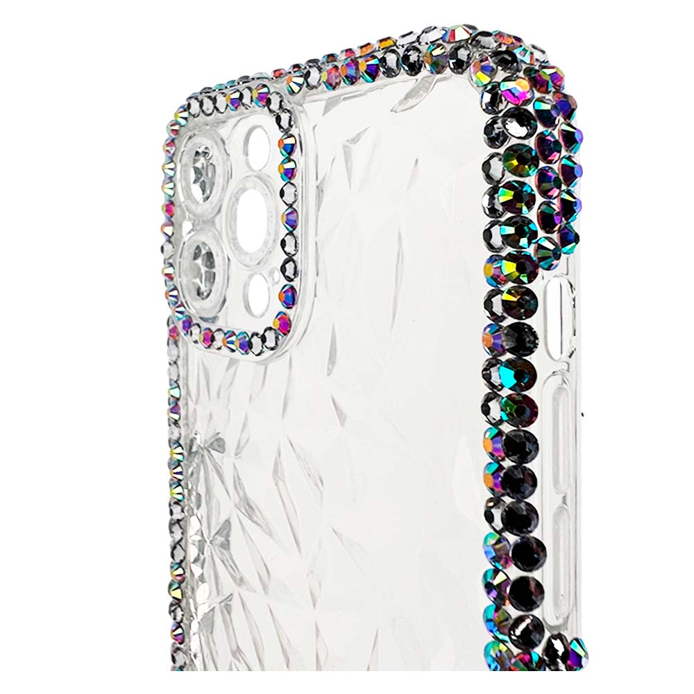 Estuche el rey marco iphone 12 pro max diamantes color transparente - TOP MOVIL (B2C)