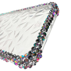 Estuche el rey marco iphone 13 pro max diamantes color transparente - TOP MOVIL