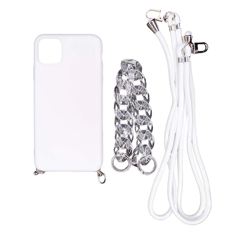 Estuche el rey strap iphone 14 pro strap de mano + strap hombro color blanco - TOP MOVIL