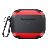 Estuche generico skin airpods 4 defense color rojo - TOP MOVIL