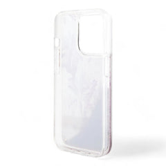 Estuche guess hard case iphone 15 pro pc/tpu pink hard case liquid glitter flower - guess color transparente - TOP MOVIL