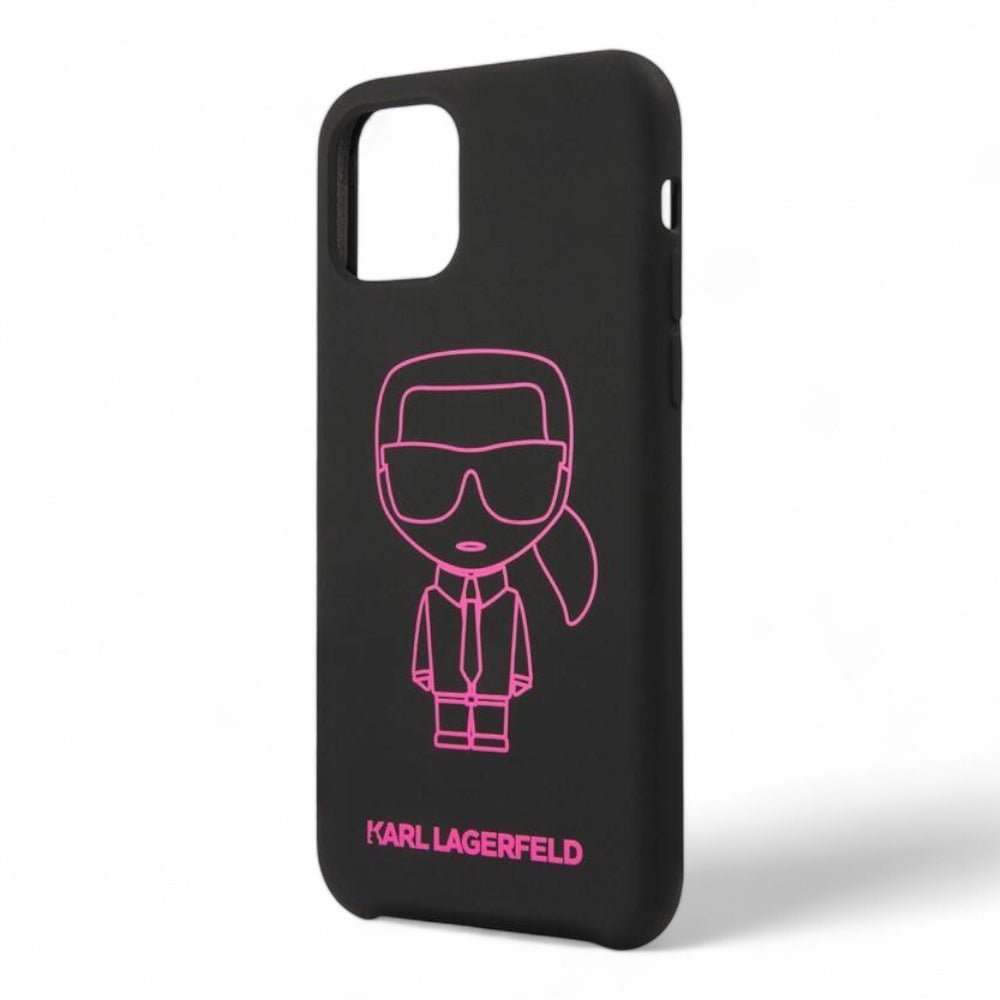 Estuche Karl Lagerfeld Silicone Ikonik Pink Outline Black Iphone 11 Color Negro - TOP MOVIL