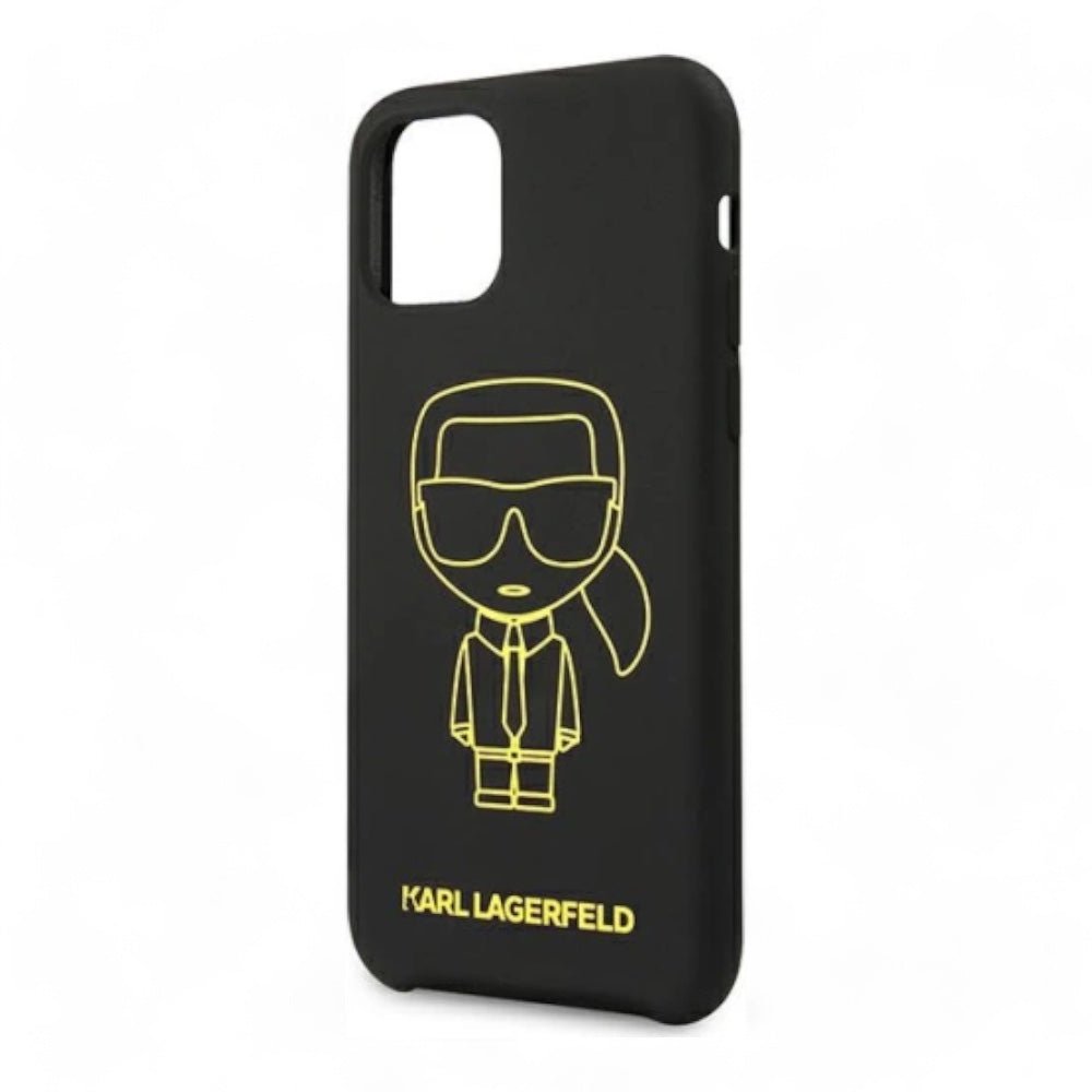 Estuche Karl Lagerfeld Silicone Yellow Outline Black Iphone 11 Color Negro - TOP MOVIL