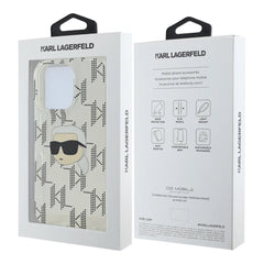 Estuche karl lagerfeld skin iphone 16 pro max karl hc iml k. head monogram electroplated color transparente - TOP MOVIL