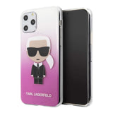 Estuche karl lagerfeld transp case ikonik gradient pink iphone 11 color rosado - TOP MOVIL