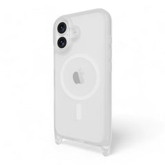 Estuche mageasy roam iphone 16 plus roam m shockproof protective case with lanyard color transparente/negro - TOP MOVIL