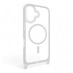 Estuche mageasy roam iphone 16 plus roam m shockproof protective case with lanyard color transparente/negro - TOP MOVIL