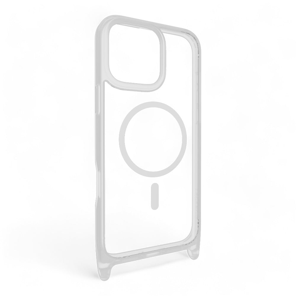 Estuche mageasy roam iphone 16 pro max roam m shockproof protective case with lanyard color plateado - TOP MOVIL