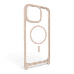 Estuche mageasy roam iphone 16 pro roam m shockproof protective case with lanyard color rosado arena - TOP MOVIL
