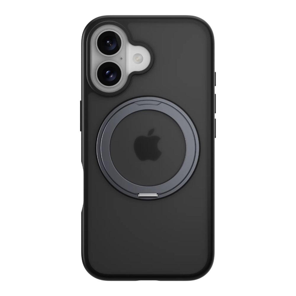 Estuche mageasy skin iphone 16 plus magstand 360 m rotating ring protective case for 2024 iphone 2 lenses large color negro - TOP MOVIL