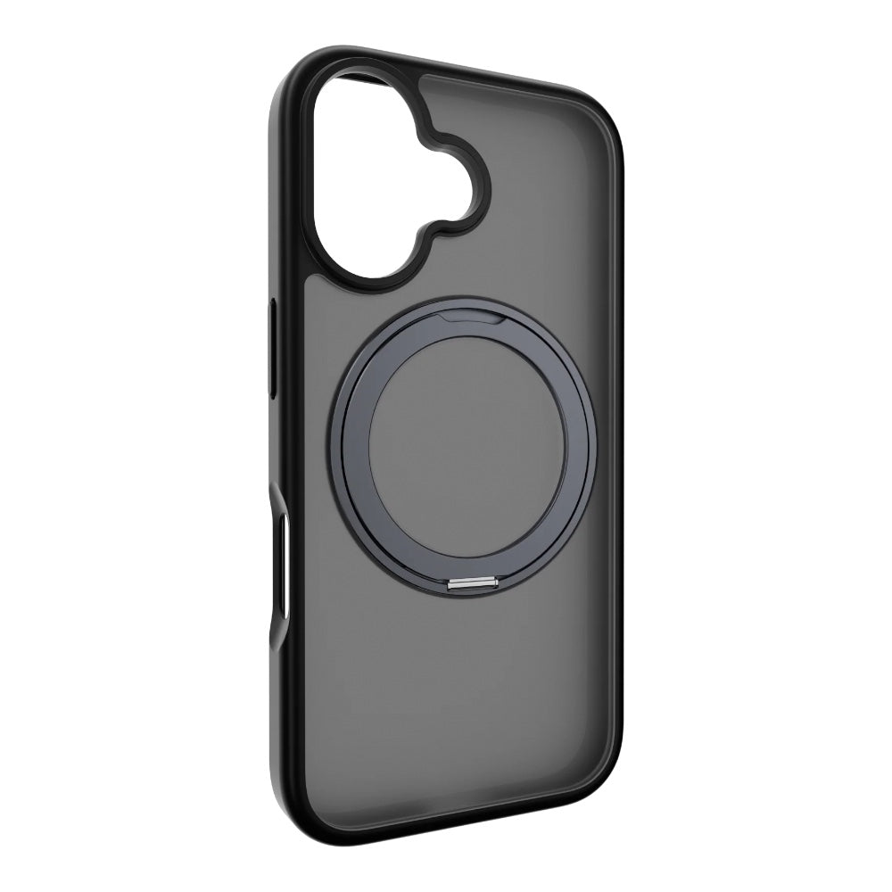 Estuche mageasy skin iphone 16 plus magstand 360 m rotating ring protective case for 2024 iphone 2 lenses large color negro - TOP MOVIL