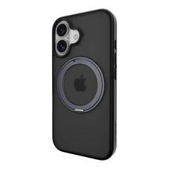 Estuche mageasy skin iphone 16 plus magstand 360 m rotating ring protective case for 2024 iphone 2 lenses large color negro - TOP MOVIL