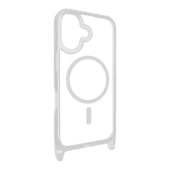 Estuche mageasy skin iphone 16 roam m shockproof protective case with lanyard for 2024 iphone 2 lenses color transparente/negro - TOP MOVIL