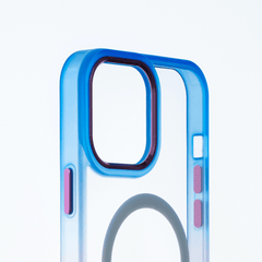 Estuche magsafe el rey degrade borde y magsafe apple iphone 13 pro max color azul / rosado - TOP MOVIL