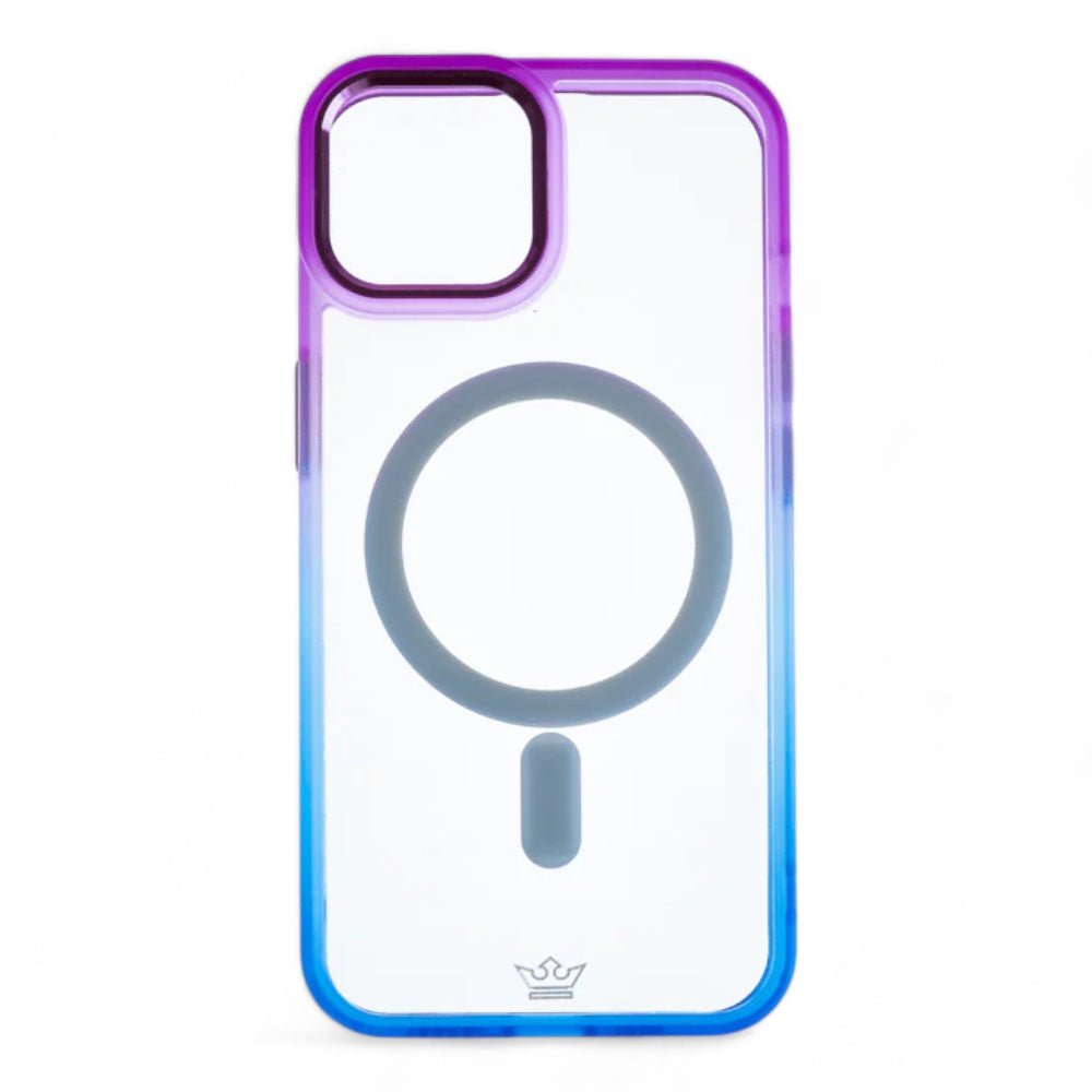 Estuche magsafe el rey degrade borde y magsafe apple iphone 14 color morado / azul - TOP MOVIL