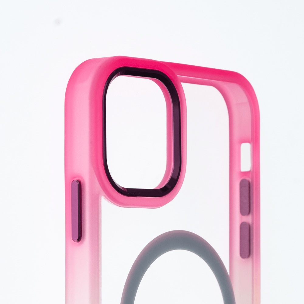 Estuche magsafe el rey degrade borde y magsafe apple iphone 14 color rosado / verde - TOP MOVIL