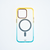 Estuche magsafe el rey degrade borde y magsafe apple iphone 14 plus color amarillo / turquesa - TOP MOVIL