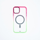 Estuche magsafe el rey degrade borde y magsafe apple iphone 14 plus color rosado / verde - TOP MOVIL
