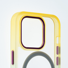 Estuche magsafe el rey degrade borde y magsafe apple iphone 14 pro color amarillo / turquesa - TOP MOVIL