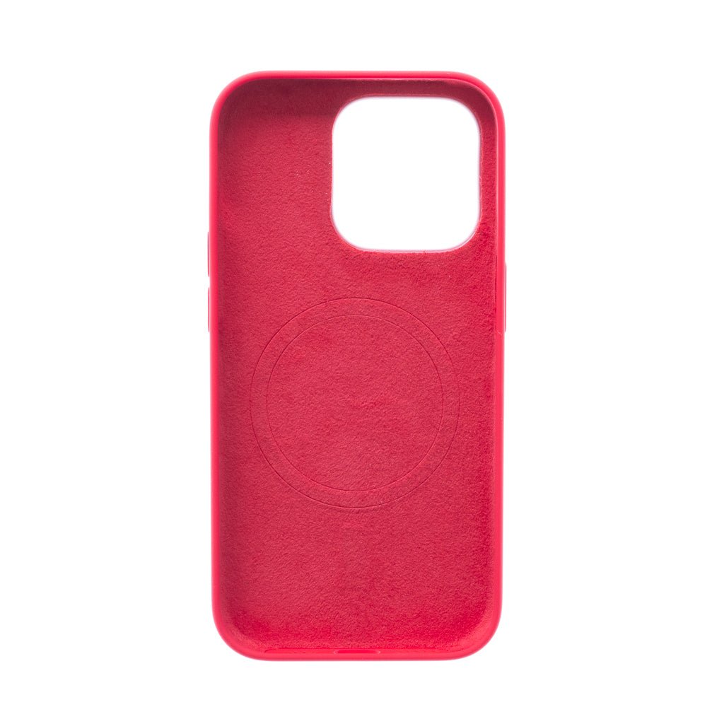 estuche magsafe el rey silicon case magsafe apple iphone 14 color rojo - TOP MOVIL