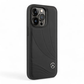 Estuche mercedes - benz hard case iphone 14 - leather black case new wave iii color negro - TOP MOVIL