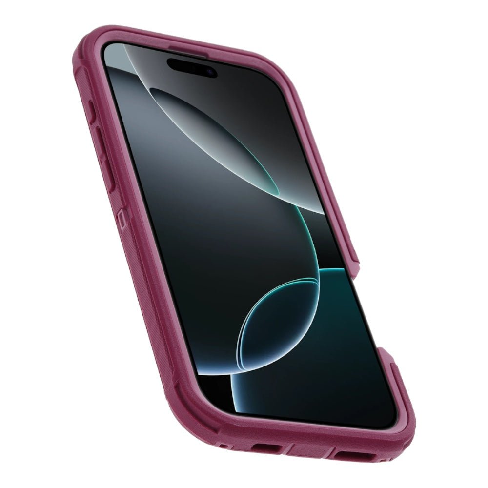 Estuche otterbox defender con magsafe y clip color corinto modelo iphone 15 pro max - TOP MOVIL
