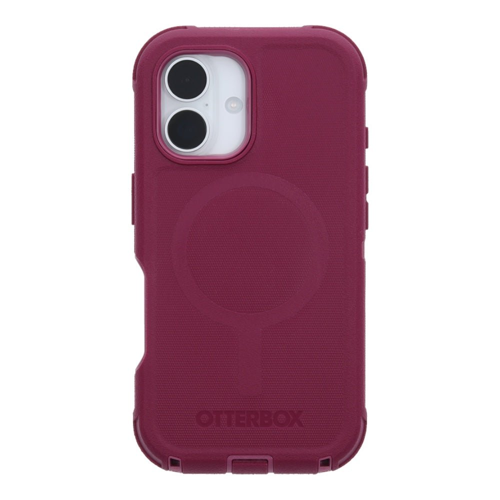 Estuche otterbox defender con magsafe y clip color corinto modelo iphone 16 - TOP MOVIL