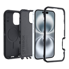 Estuche otterbox defender con magsafe y clip color negro modelo iphone 16 - TOP MOVIL