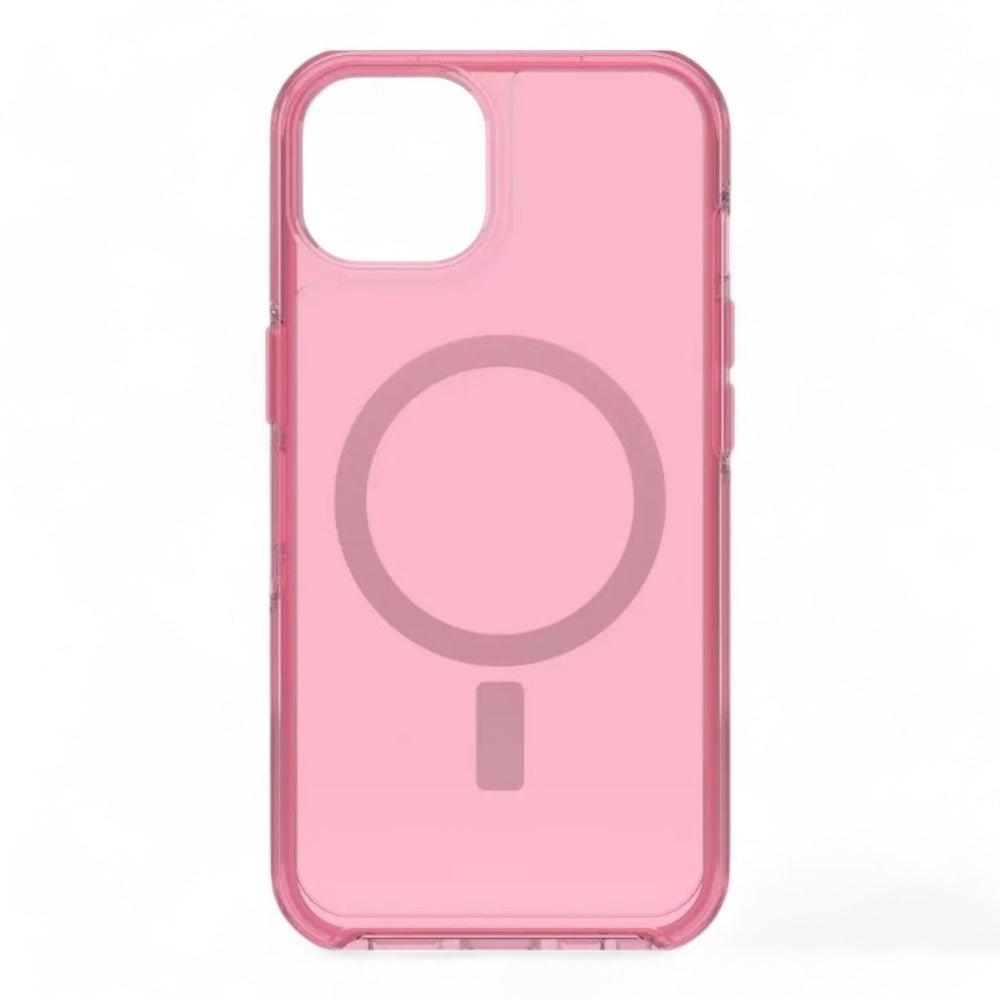 Estuche otterbox symmetry iphone 15 pro magsafe color transparente/rosado - TOP MOVIL