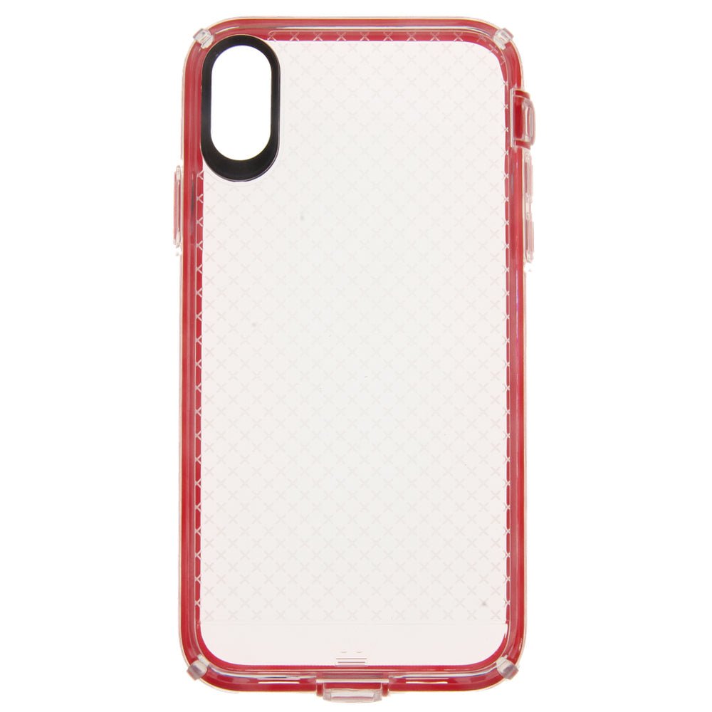 estuche proteccion el rey anigma caidas de 2 10 mts apple iphone xs max color rojo / transparente - TOP MOVIL