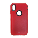 Estuche proteccion el rey defender apple iphone xs max color rojo - TOP MOVIL