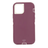 Estuche proteccion el rey defender con clip apple iphone 12 , iphone 12 pro color rojo / blanco - TOP MOVIL