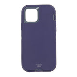 Estuche proteccion el rey defender con clip apple iphone 12 pro max color gris / azul marino - TOP MOVIL
