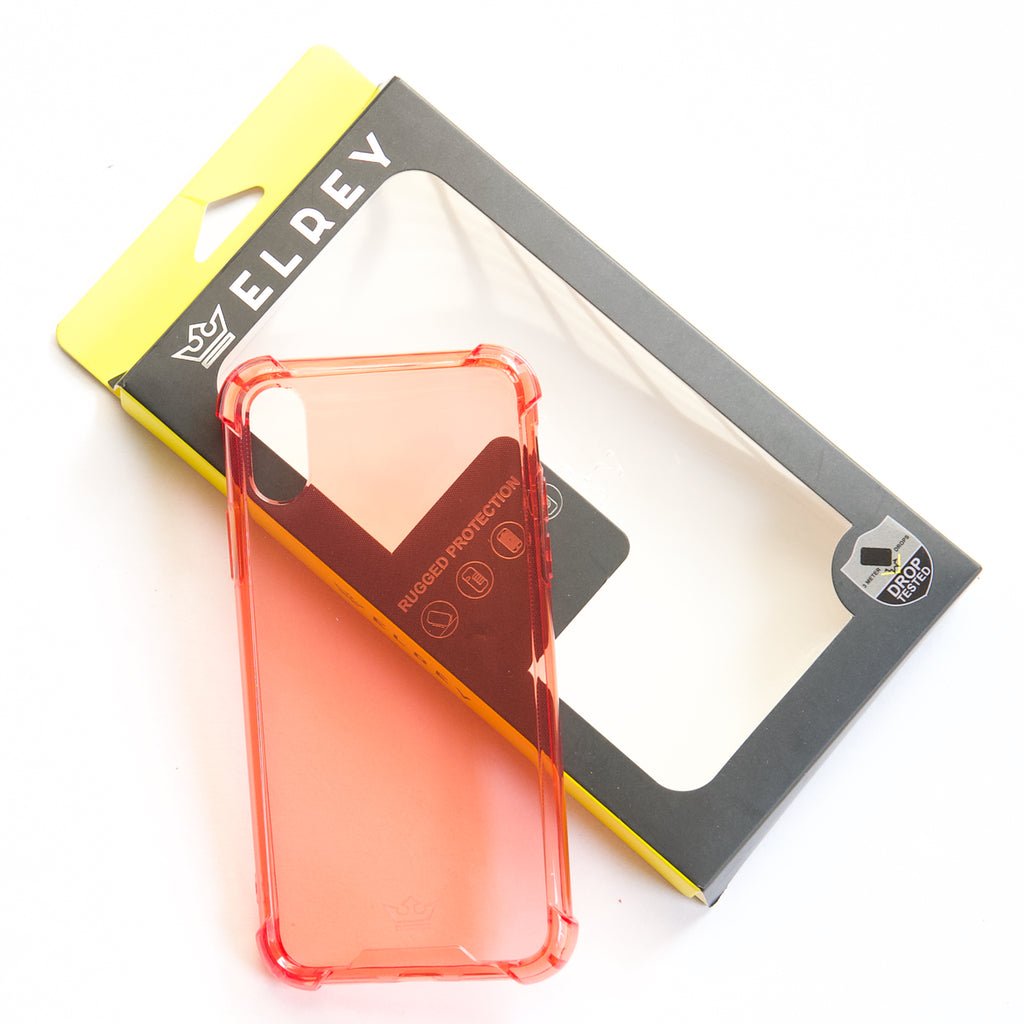 Estuche proteccion el rey hard case flexible reforzado apple iphone xs max color rojo - TOP MOVIL