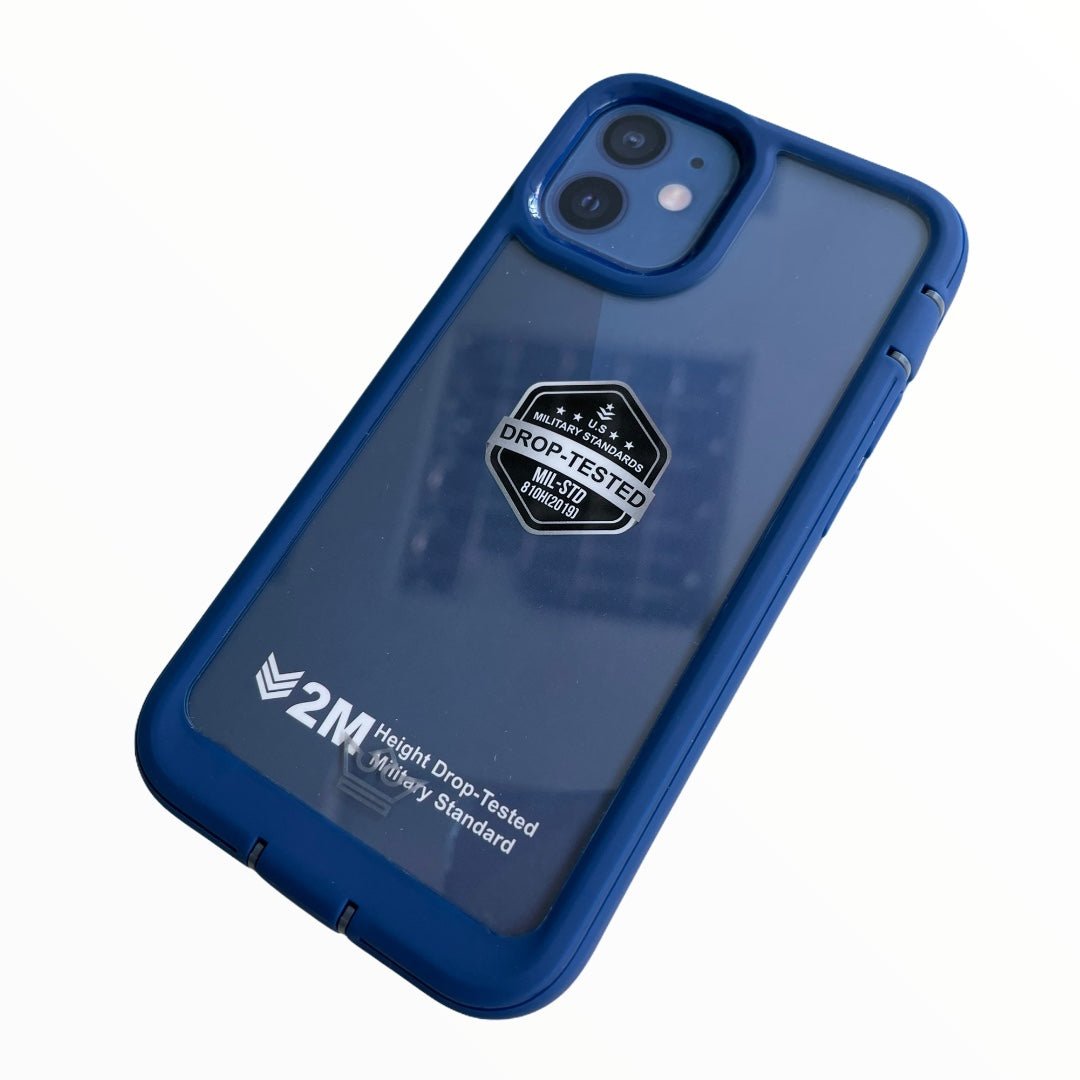 Estuche proteccion el rey warrior a prueba de impactos apple iphone 12 mini color azul - TOP MOVIL