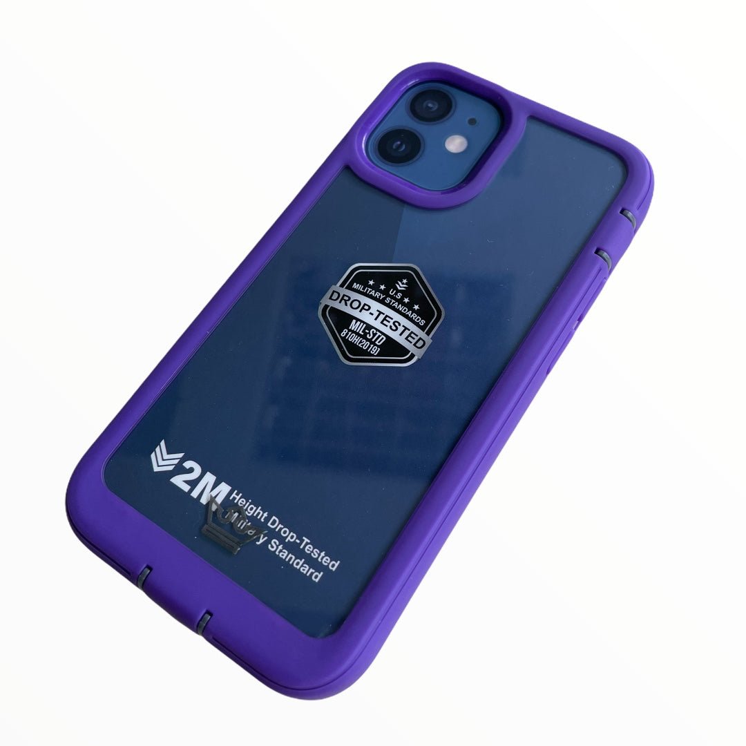 Estuche proteccion el rey warrior a prueba de impactos apple iphone 12 pro max color morado - TOP MOVIL
