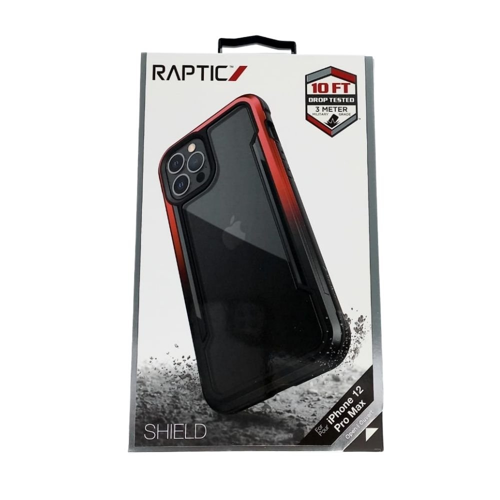 Estuche proteccion xdoria raptic shield for apple iphone 12 pro max color rojo / negro - TOP MOVIL